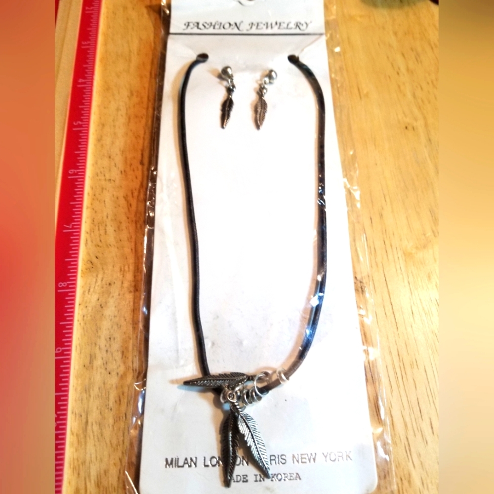 New Leaf necklace and earring set. #2